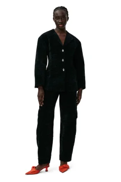 Best GANNI Chenille-Hose Black
