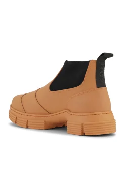 Store GANNI City-Stiefeletten Aus Rubber Vibrant Orange