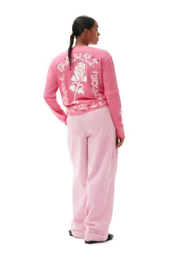 Clearance GANNI Corduroy-Hose Lilac Sachet