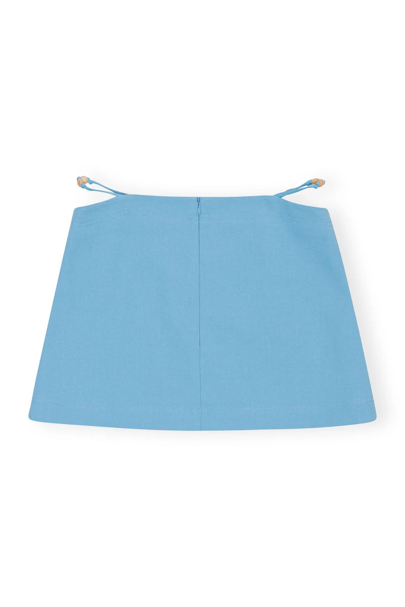 Store GANNI Cotton Suiting Mini Skirt Ethereal Blue