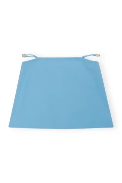 Store GANNI Cotton Suiting Mini Skirt Ethereal Blue