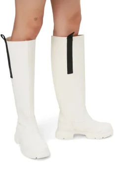 New GANNI Country Boot Egret