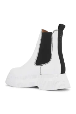 Shop GANNI Creepers Chelsea Boot Tonal Egret