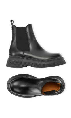 Cheap GANNI Creepers Chelsea Boots Black