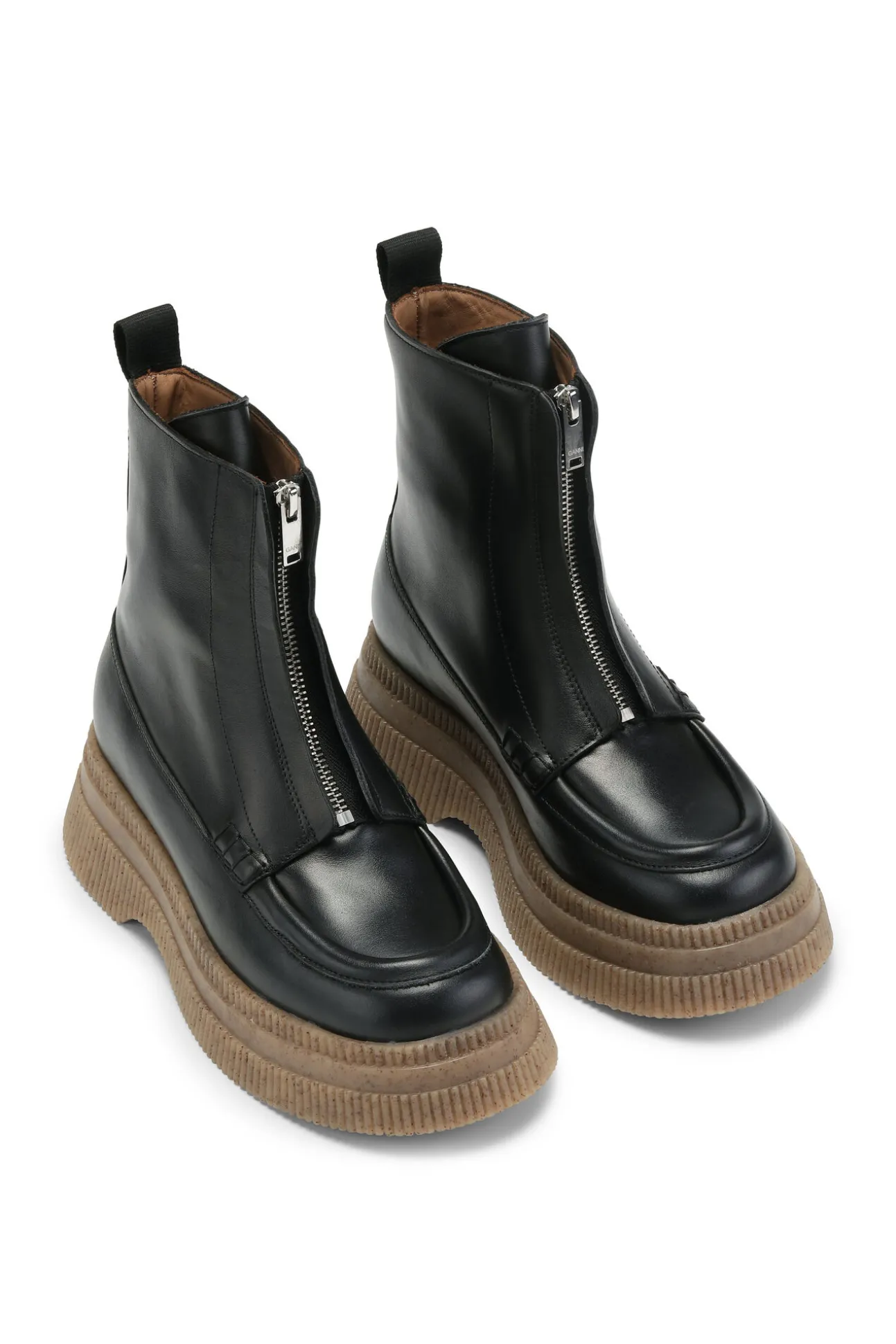Fashion GANNI Creepers-Wallaby-Stiefel Mit Reisverschluss Black