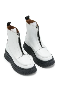 Cheap GANNI Creepers-Wallaby-Stiefel Mit Reisverschluss Egret