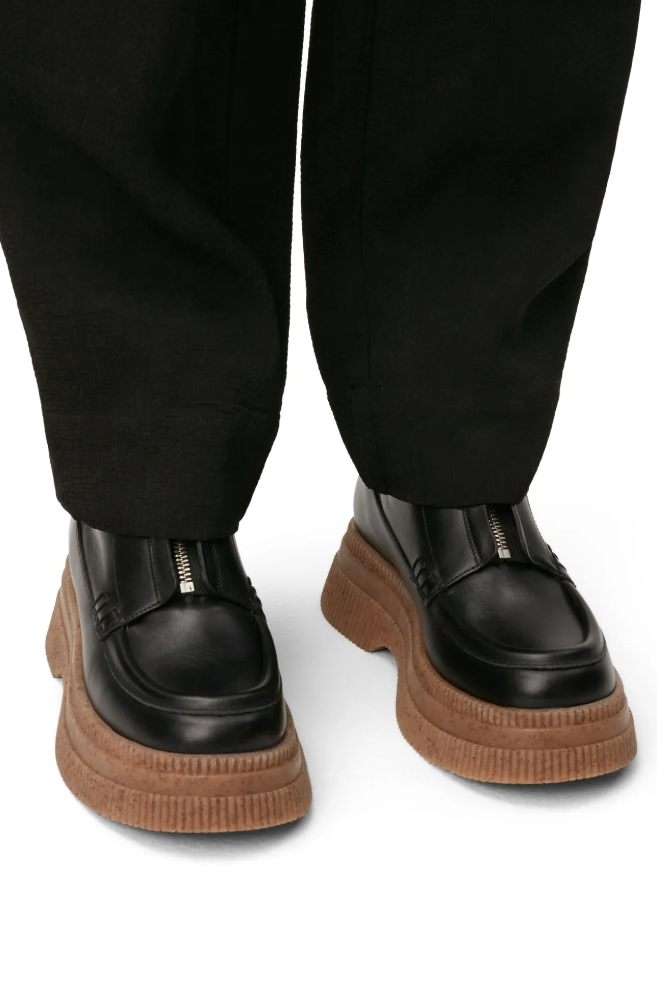 Fashion GANNI Creepers-Wallaby-Stiefel Mit Reisverschluss Black