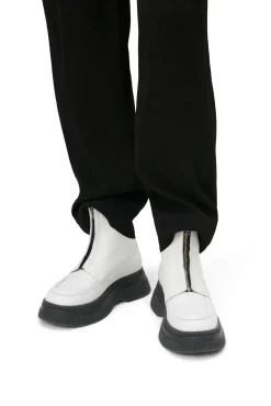 Cheap GANNI Creepers-Wallaby-Stiefel Mit Reisverschluss Egret