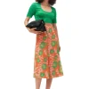 Store GANNI Crinkled Satin Cropped Smock Blouse Bright Green
