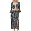 Discount GANNI Crinkled Satin Maxi Skirt Black