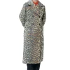 Discount GANNI Crispy Shell Coat Big Leopard Almond Milk