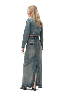 Cheap GANNI Crop-Jeansjacke Mit Gefarbten Saumen Tint Wash