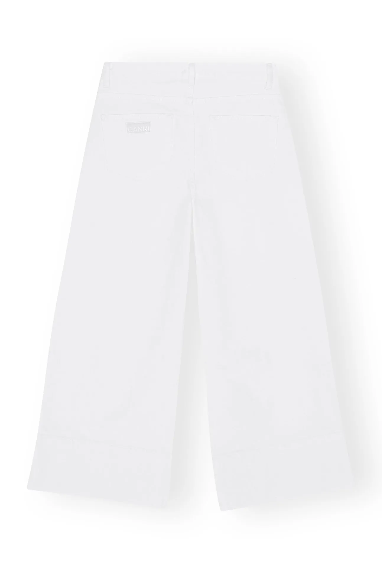 Cheap GANNI Cropped-Jeans Aus Weisem Denim Bright White