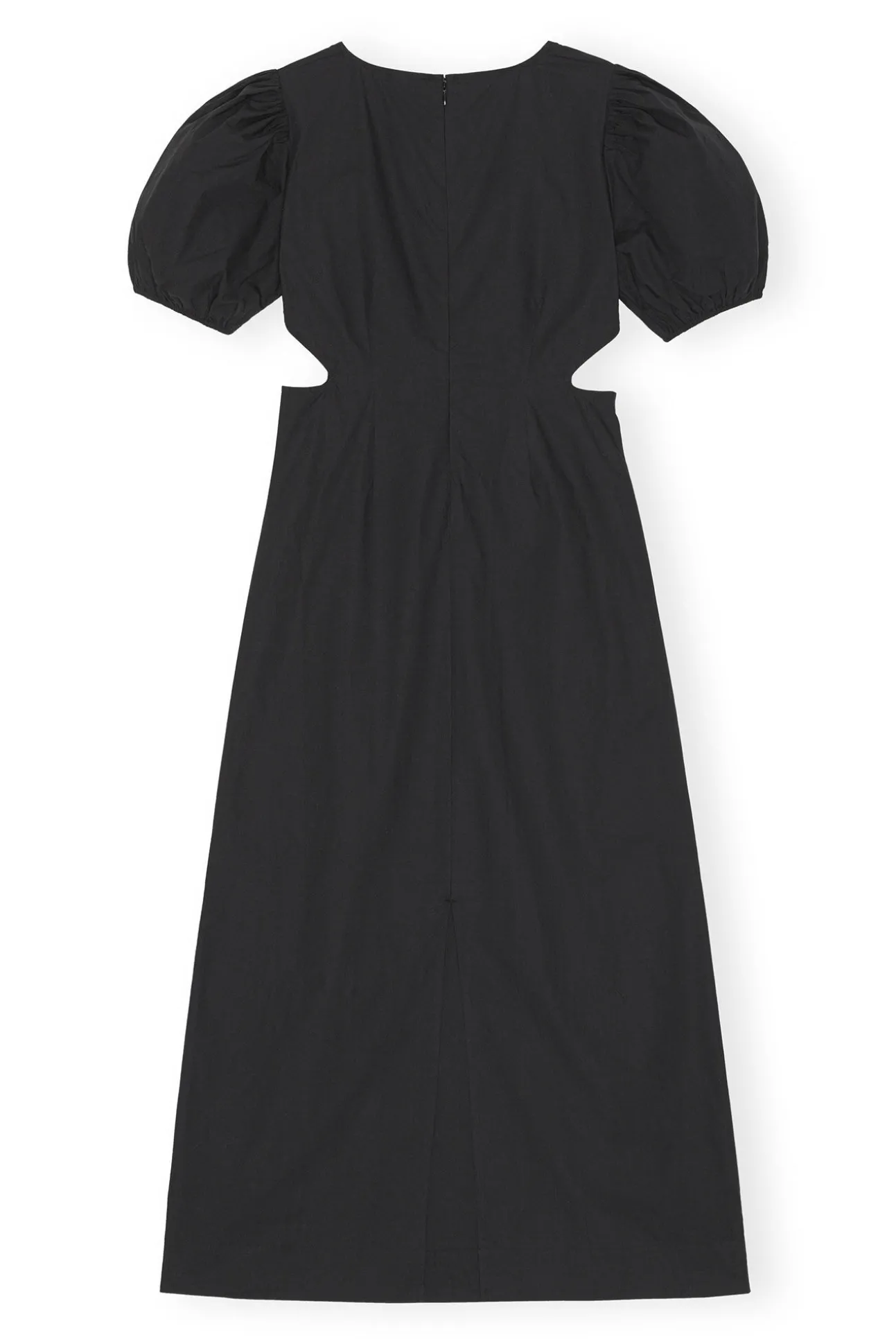 Sale GANNI Cutout-Kleid Aus Cotton Poplin Black