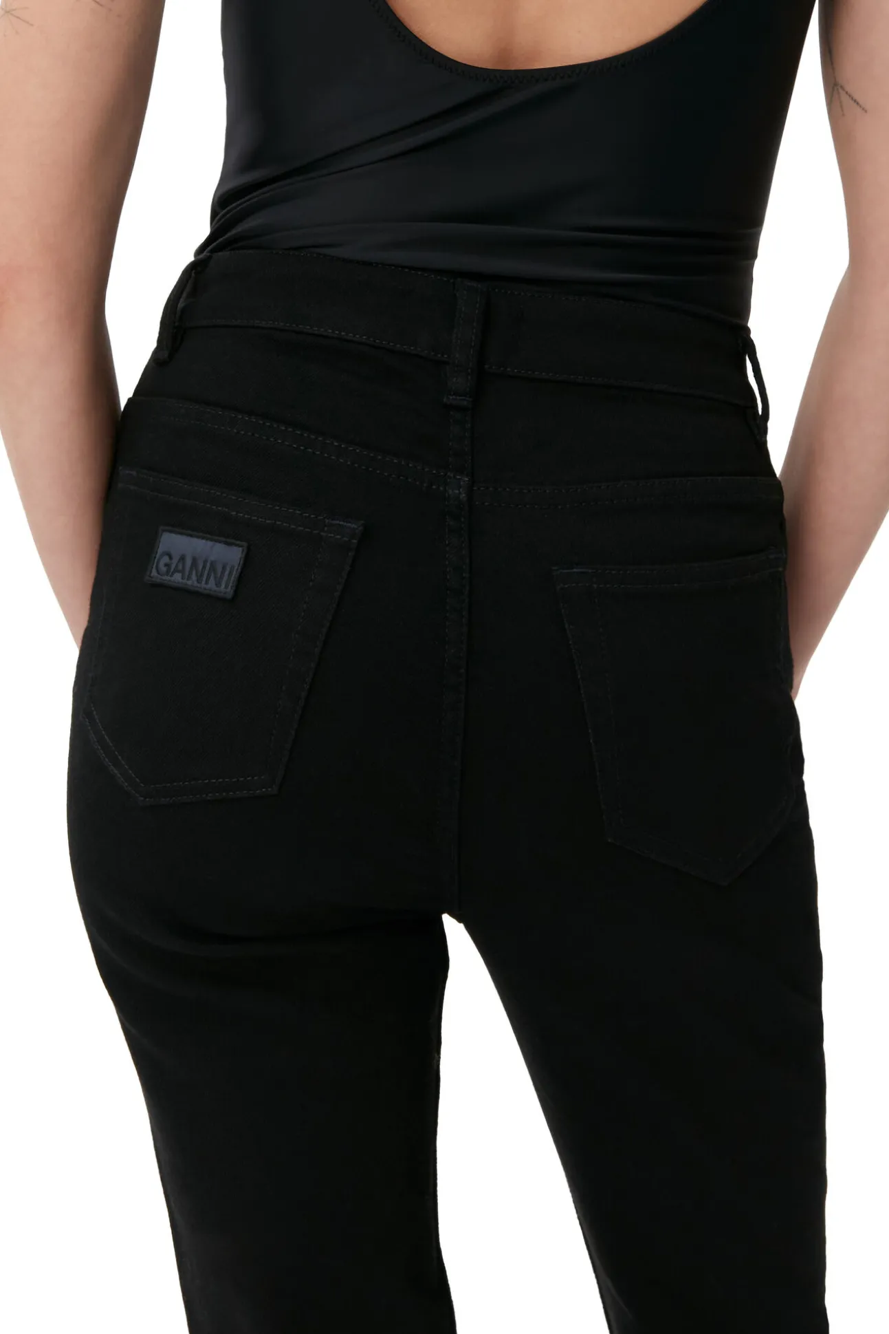 Outlet GANNI Cutye Jeans Black/Black