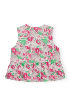 Store GANNI 3D-Jacquard-Bluse Mit Band Sugar Plum