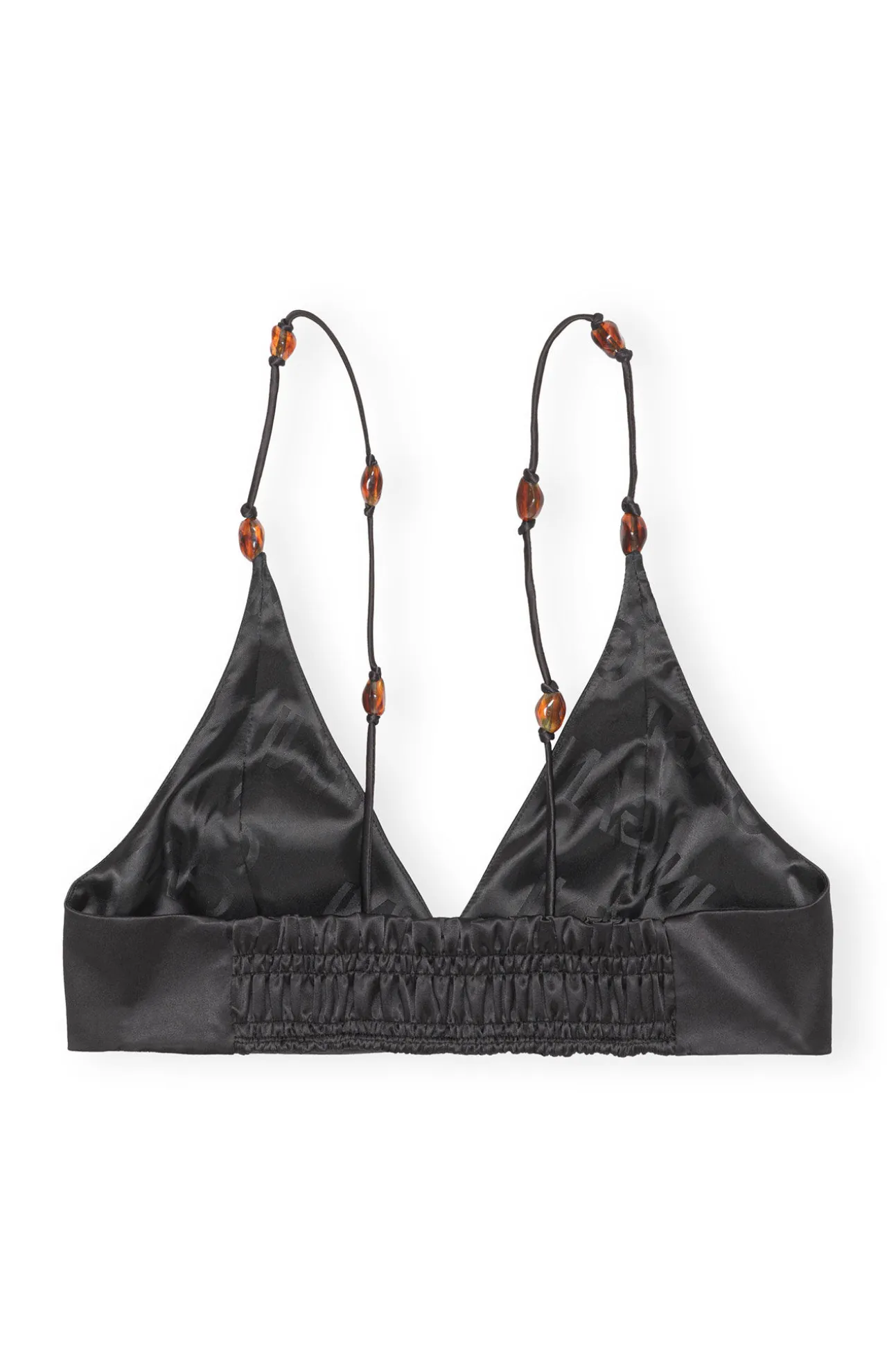 Flash Sale GANNI Doppel-Satin-Oberteil Black