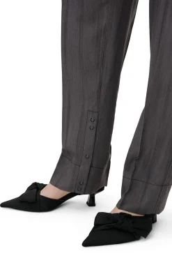 Best Sale GANNI Drapierte Streifenhose Black Stripes