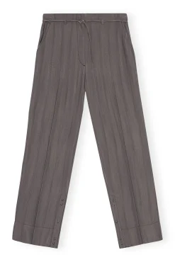 Best Sale GANNI Drapierte Streifenhose Black Stripes