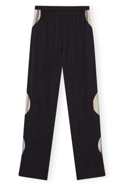 Flash Sale GANNI Elastische Mix-Slub-Hose Mit Streifen Lily Green