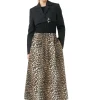 Online GANNI Elastischer Maxirock Mit Leopardenprint Big Leopard Almond Milk