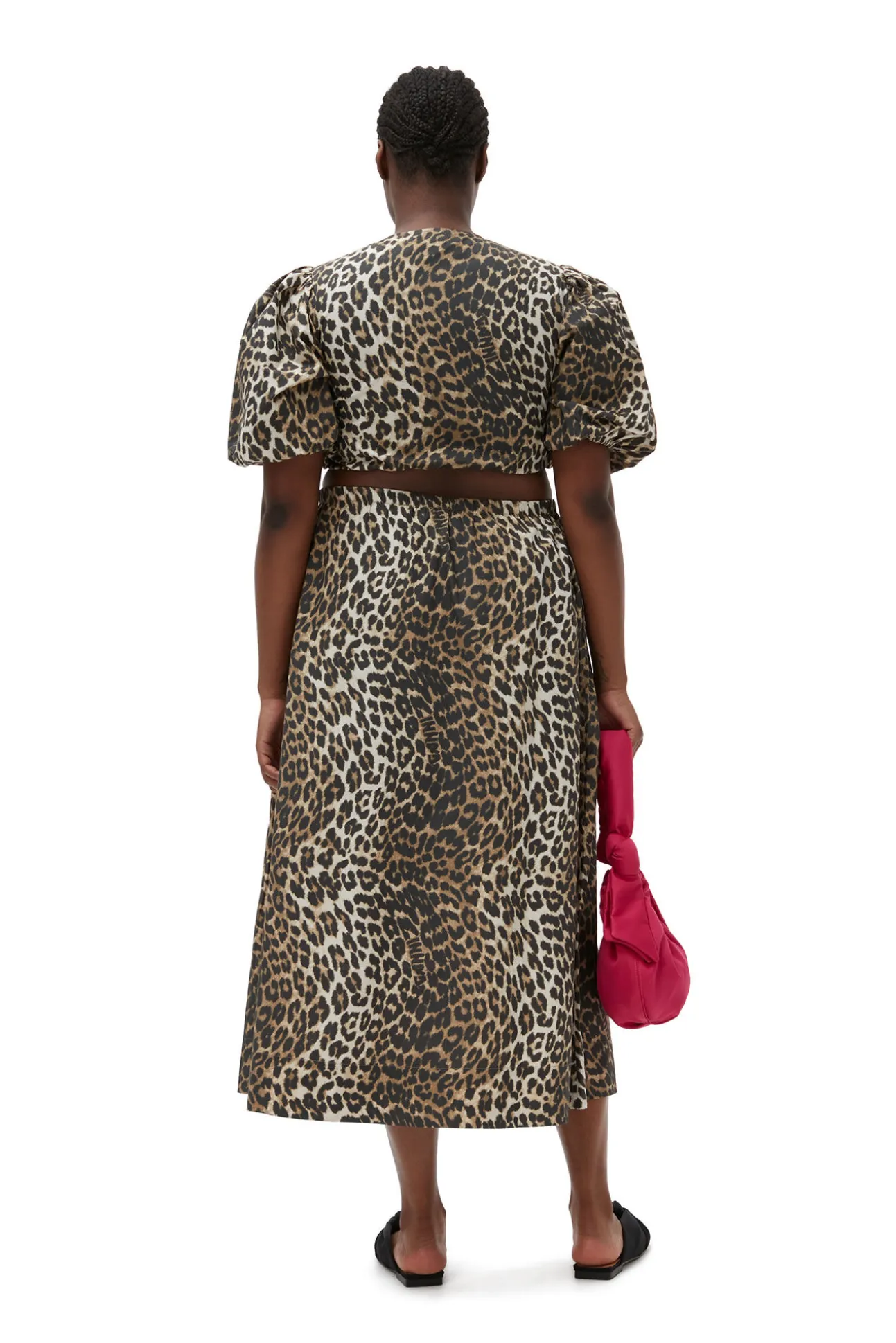 Online GANNI Elastischer Maxirock Mit Leopardenprint Big Leopard Almond Milk