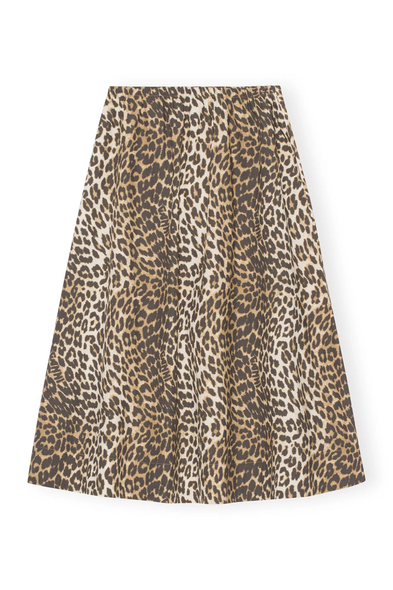 Online GANNI Elastischer Maxirock Mit Leopardenprint Big Leopard Almond Milk