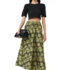 Store GANNI Eleganter Maxirock Mit Blumenjacquard Lemon Zest