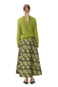 Store GANNI Eleganter Maxirock Mit Blumenjacquard Lemon Zest
