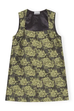 Sale GANNI Elegantes Minikleid Mit Blumenjacquard Lemon Zest