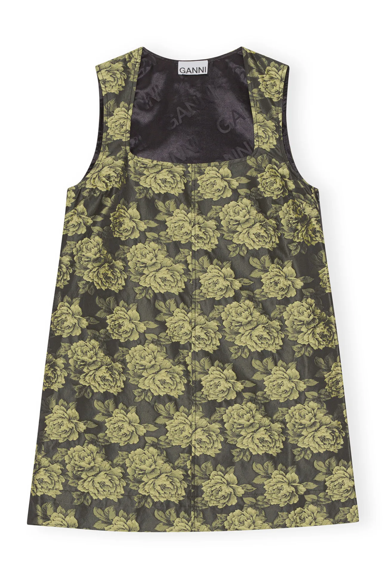 Sale GANNI Elegantes Minikleid Mit Blumenjacquard Lemon Zest