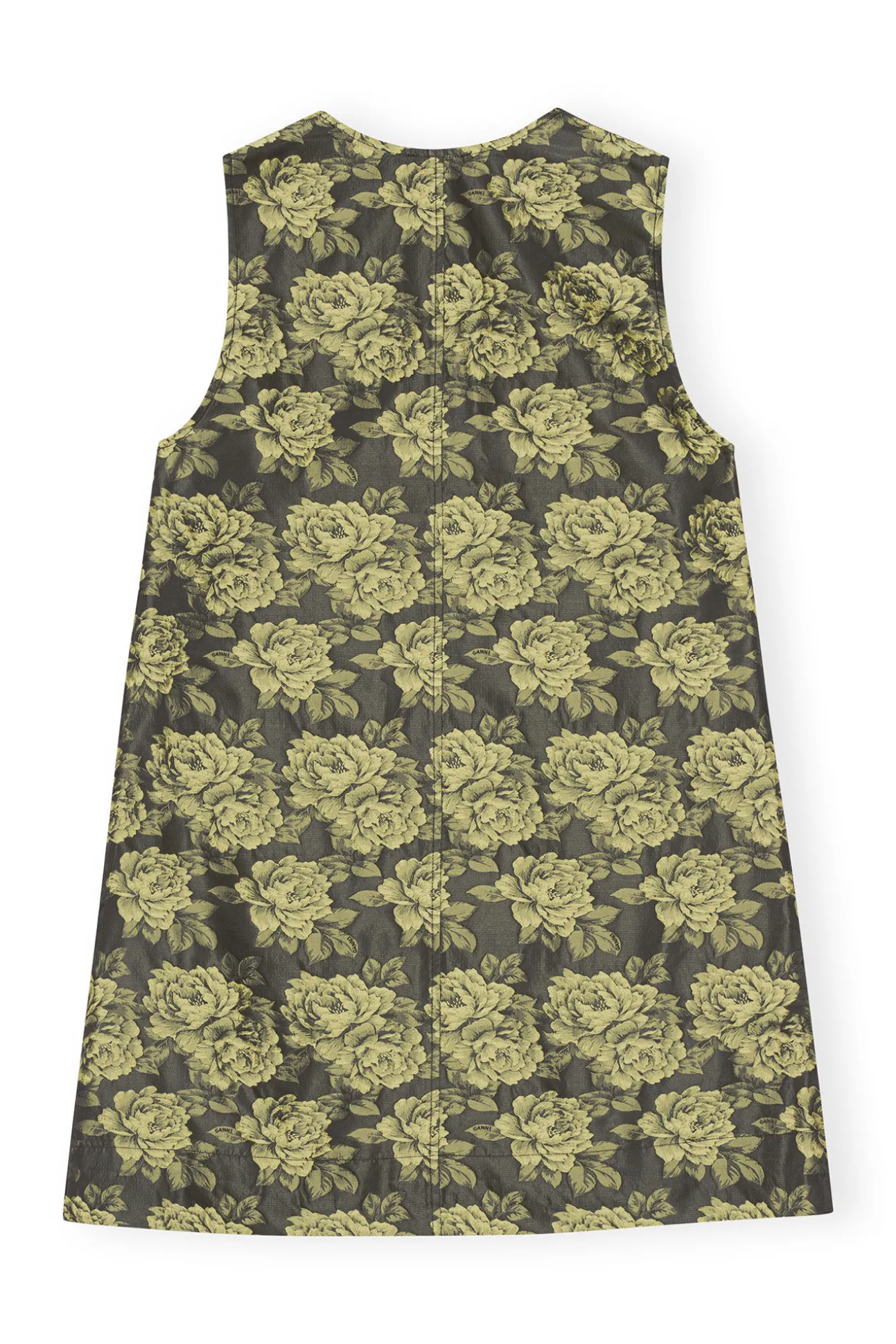 Sale GANNI Elegantes Minikleid Mit Blumenjacquard Lemon Zest