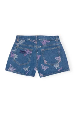Clearance GANNI Embroideryhigh Waisted Hotpants Denim