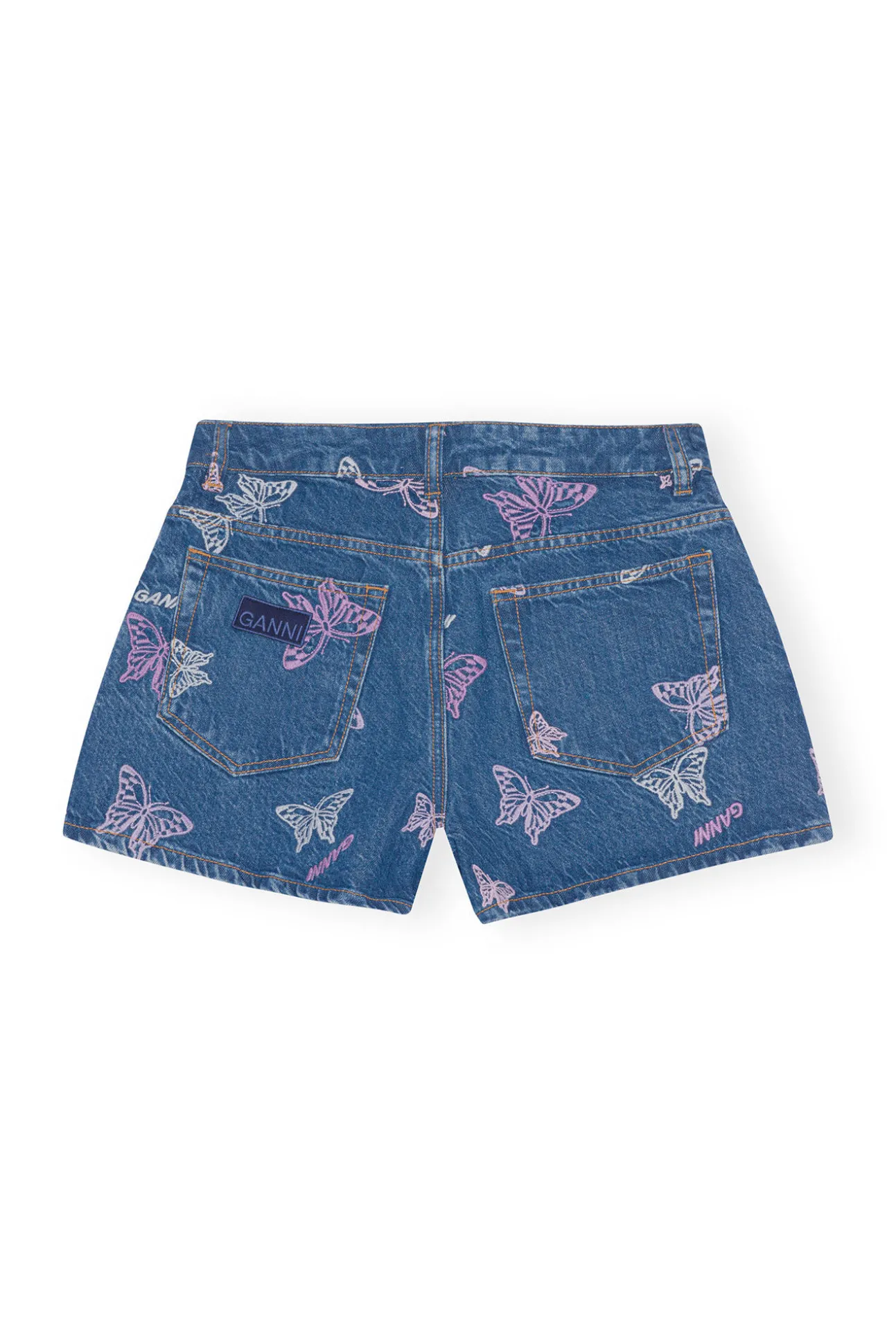 Clearance GANNI Embroideryhigh Waisted Hotpants Denim