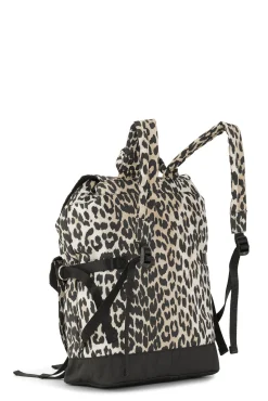 Discount GANNI Enrucksack Aus Tech-Gewebe Leopard
