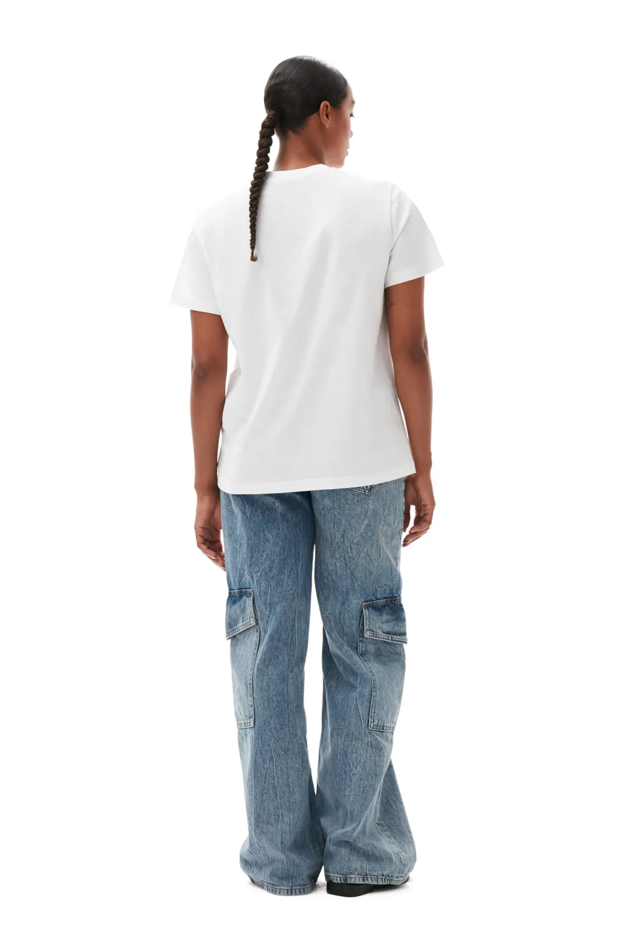 Online GANNI Entspannt Geschnittenes Basic-Jersey-T-Shirt Bright White
