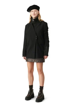 Clearance GANNI Entspannter Anzug-Blazer Black