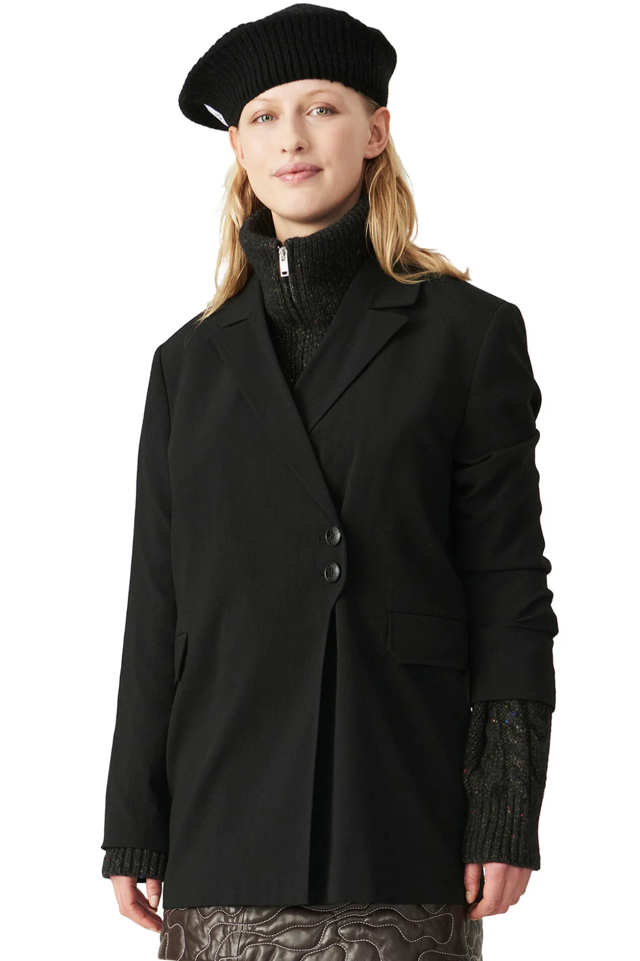 Clearance GANNI Entspannter Anzug-Blazer Black