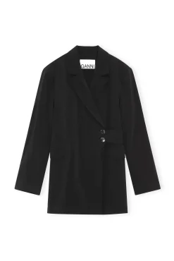 Clearance GANNI Entspannter Anzug-Blazer Black