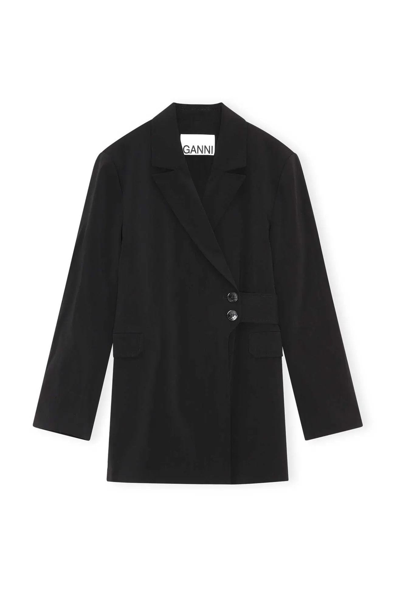 Clearance GANNI Entspannter Anzug-Blazer Black