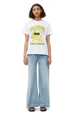 Flash Sale GANNI Entspanntes Dance-Bunny-T-Shirt Bright White