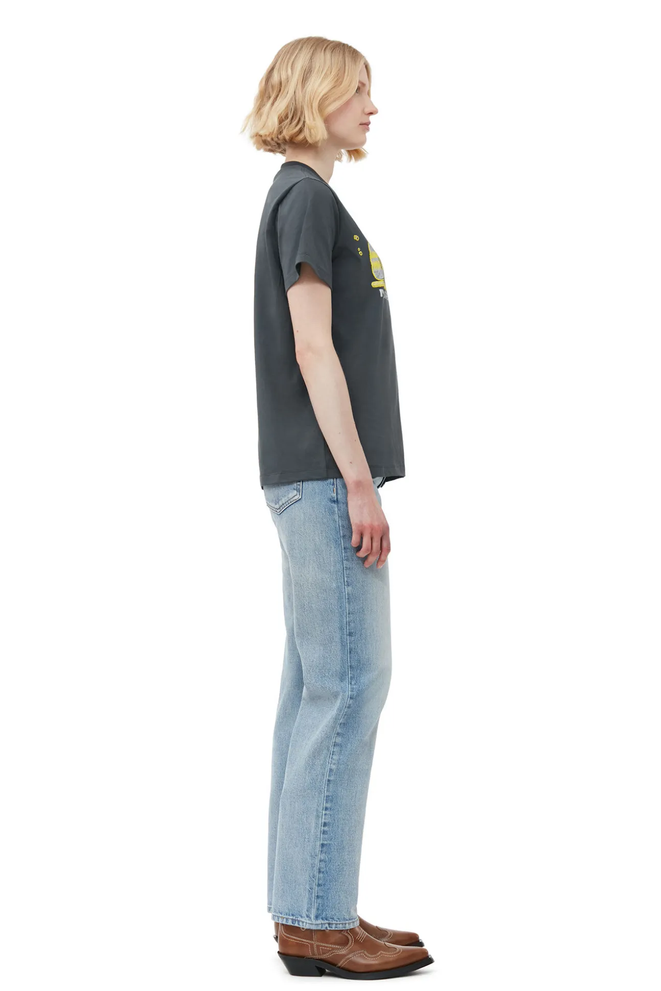 Online GANNI Entspanntes Dance-T-Shirt Volcanic Ash