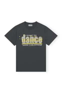 Online GANNI Entspanntes Dance-T-Shirt Volcanic Ash