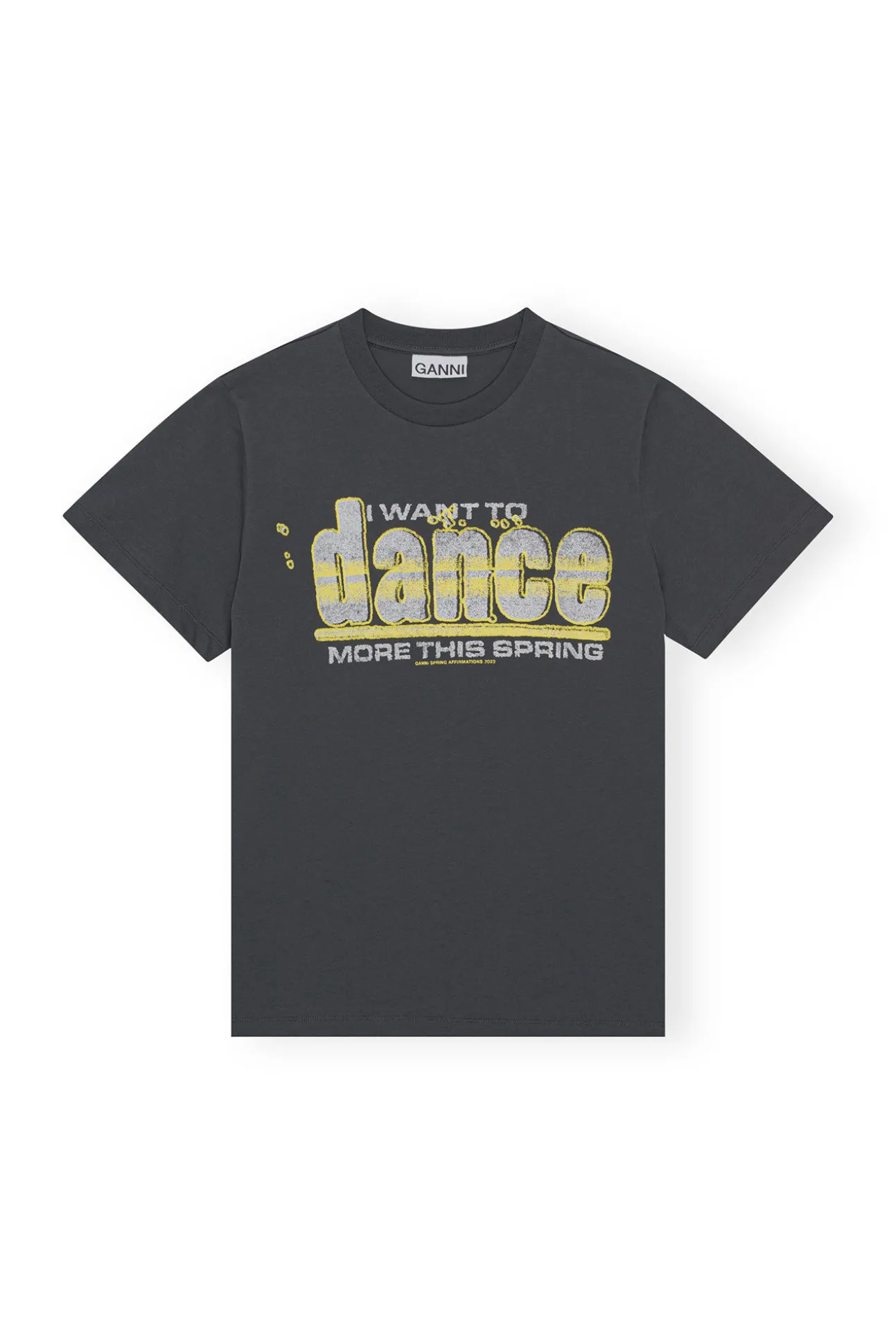 Online GANNI Entspanntes Dance-T-Shirt Volcanic Ash