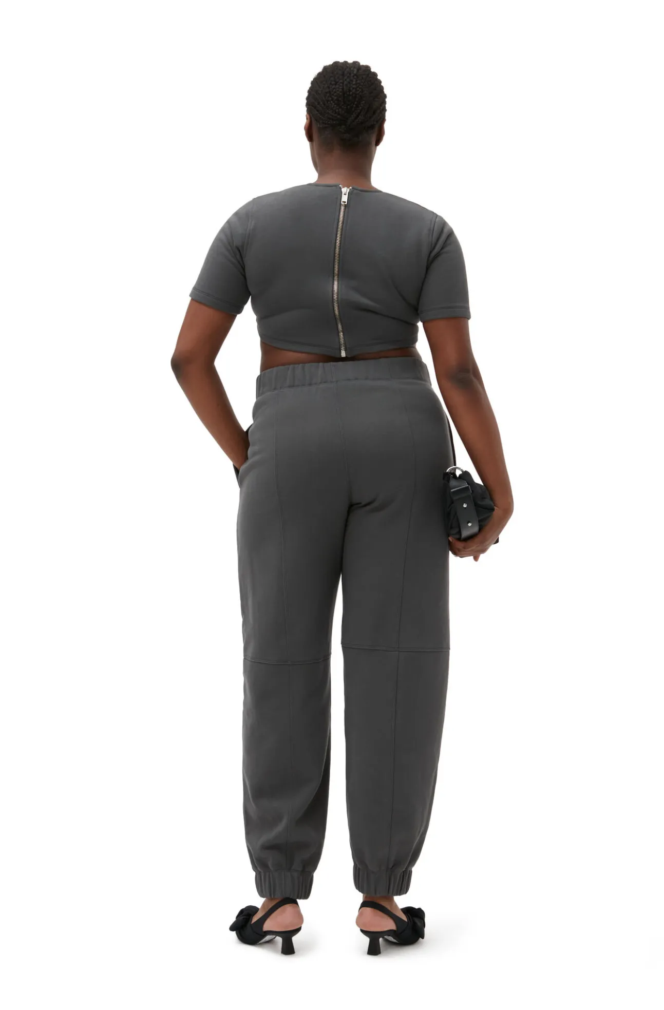 Store GANNI Fabrics Of The Future Crop-Bluse Phantom