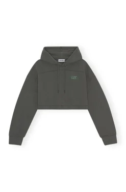 Cheap GANNI Fabrics Of The Future Crop-Hoodie Phantom