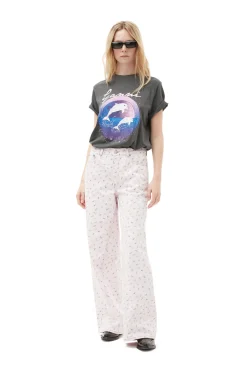 Hot GANNI Fabrics Of The Future Lassiges Dolphin-T-Shirt Volcanic Ash