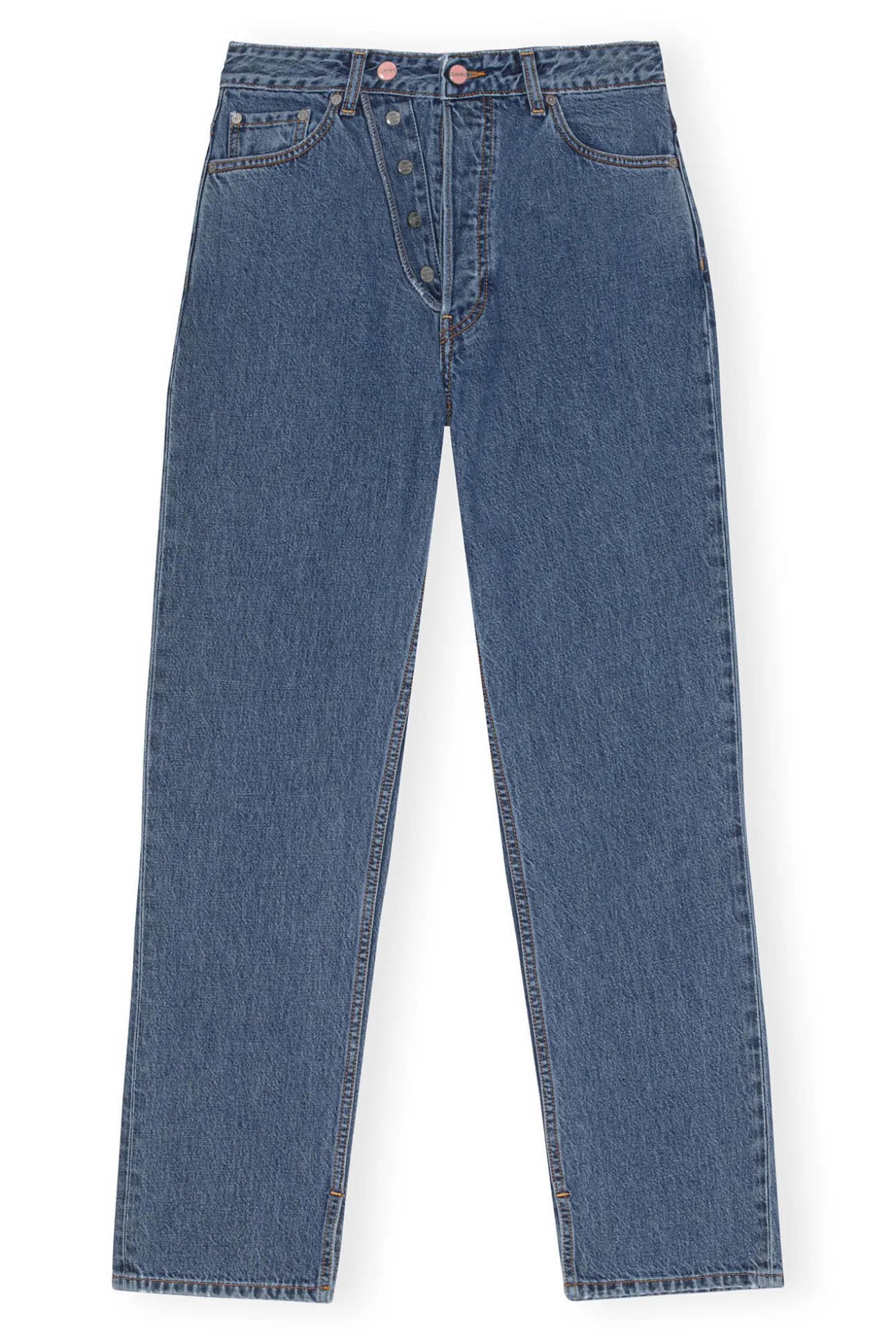 Online GANNI Figni-Jeans Mid Blue Stone