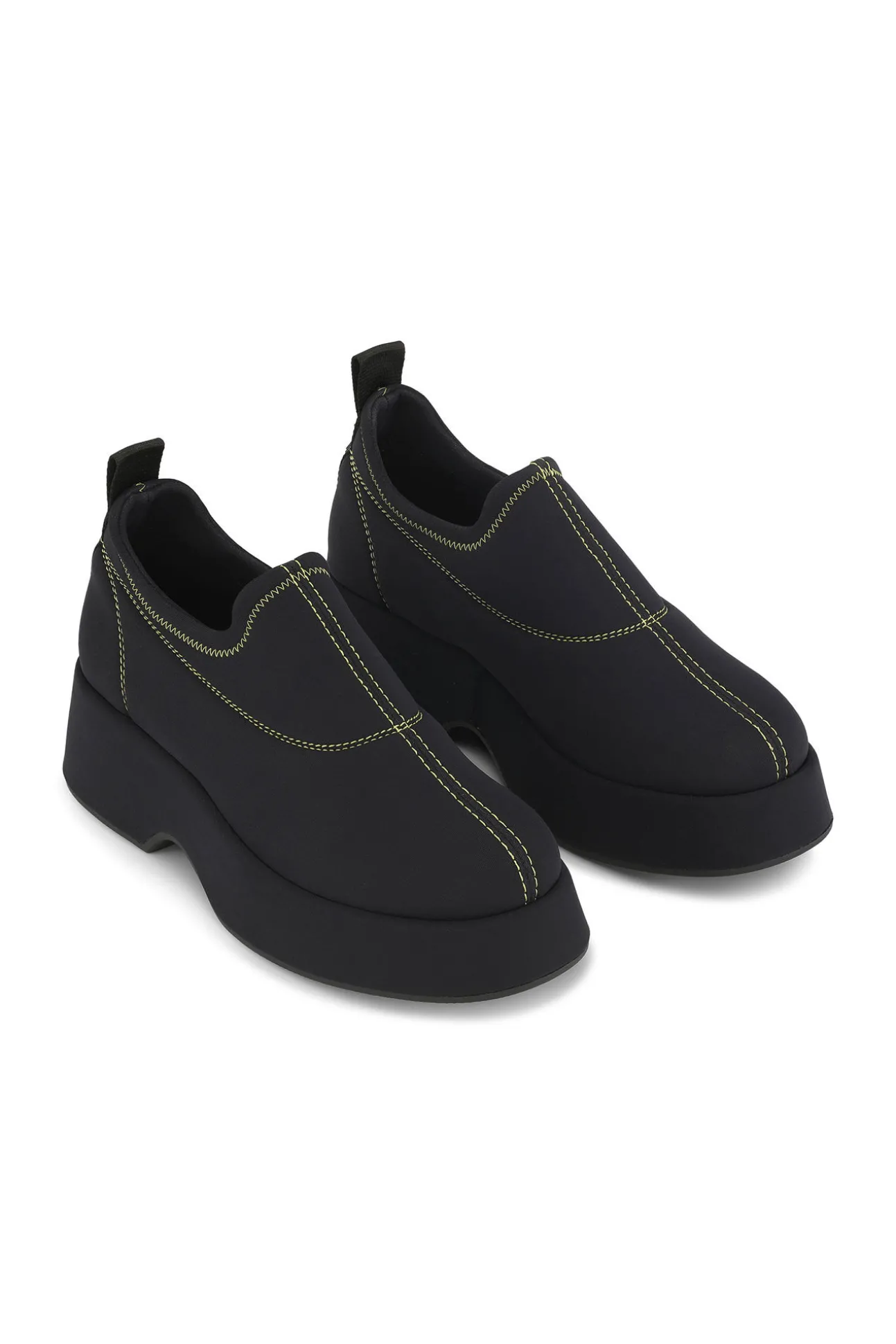 Store GANNI Flache Retro-Schuhe Black
