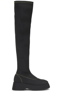 Cheap GANNI Flache Retro-Sockenstiefel Black